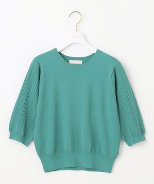 ANY SIS S 【接触冷感 ・UVケア】シアースリーブ ニット ブルーグリーン