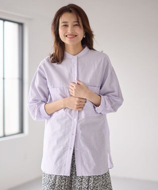 ANY コットンリネンシャツ パープル