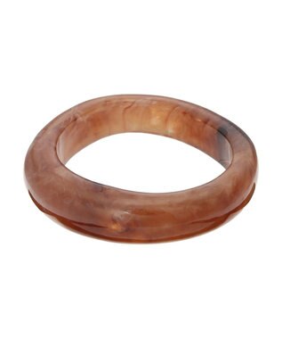 AMERICAN HOLIC ボリュームマーブルラウンドバングル Brown