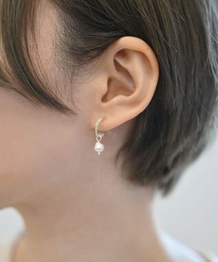  2wayドロップパールフープイヤリング