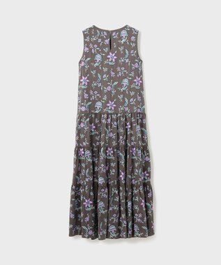 GRACE CONTINENTAL ティアードロングワンピース カーキ