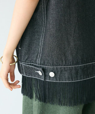 CRAFT STANDARD BOUTIQUE デニムリボンベスト Black