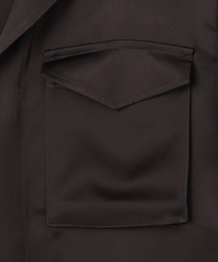 uncrave ライトダブルサテン シャツジャケット ダークブラウン