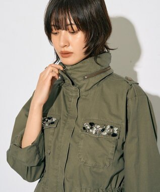 YECCA VECCA 【archive】ビジューミリタリージャケット Khaki