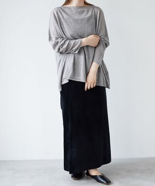 TOQUE 〈大草直子さんアドバイザー〉アルパカシルクニット 長袖 オーバーサイズ グレー