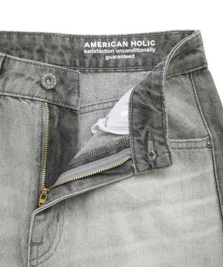 AMERICAN HOLIC カーブデニムパンツ Gray