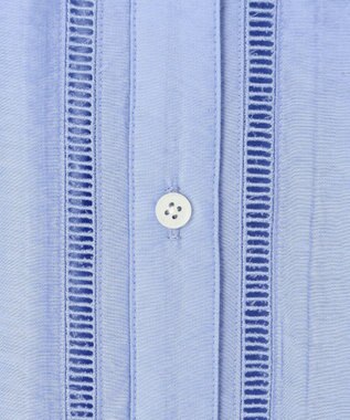 J.PRESS LADIES S 【WEB限定カラーあり・洗える】Sheer Vis リネン バンドカラー ブラウス サックス系