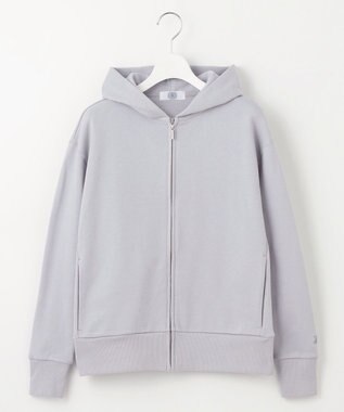 J.PRESS LADIES URAKE フーディー ジップアップ パーカー ライトグレー系