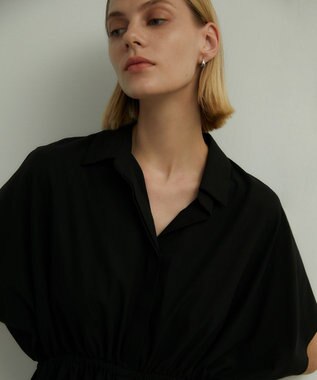 BEIGE， LUCILLE / ペプラムブラウス Black