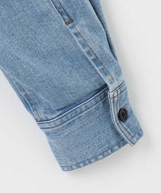 NAVE 【ReNAVE　洗える】ストレッチデニム シャツ アイスブルー系