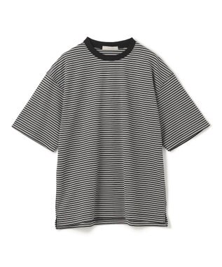 UNFILO MENS 【男女兼用】スマート ストレッチ ワイドTEE【ギフトにもおすすめ】 ブラックボーダー