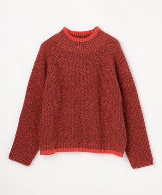 ANY L 【5色展開】バイカラーMIXニット オレンジMIX