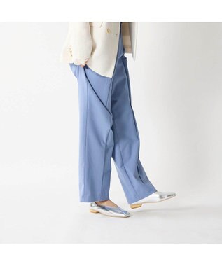 MODE ET JACOMO <carino>スクエアトゥフラットパンプス シルバー