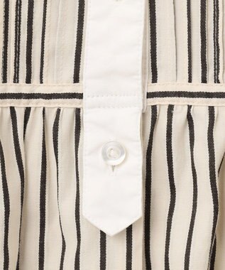 J.PRESS YORK STREET 【WOMEN】コットンタイプライター バンドカラーブラウス ブラック系1