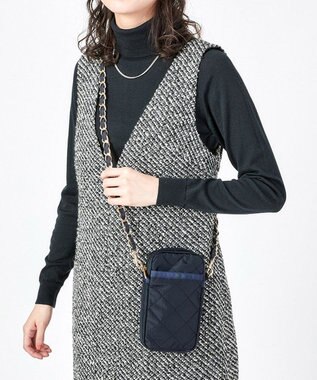 LeSportsac CHAIN MINI PHONE CRSBDY/ディープシーブルーキルト ディープシーブルーキルト