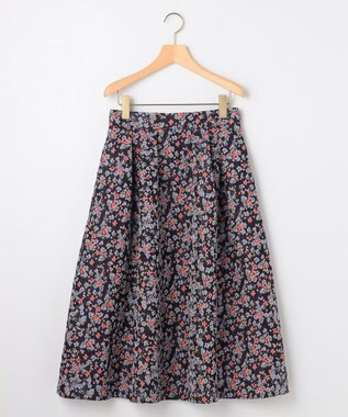 組曲 S 【加藤ローサさん着用】フラワージャカード スカート ネイビー系5