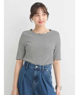 earth music&ecology メロ－リブプルオーバー Border