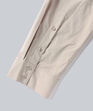 COTTON PAPER POPLIN BAND COLLAR LONG SHIRT DRESS シャツワンピース