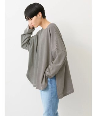 AMERICAN HOLIC ＵＶカット加工ワイドカットプルオーバー Border Black