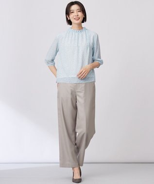 J.PRESS LADIES L 【セットアップ対応・洗える・UV加工・吸水速乾】OXIJEWELストレッチ ストレート パンツ ベージュ系