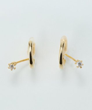 Phoebe 【金属アレルギー対応】【痛くないシリーズ】グレインメタルフロートライトフィットイヤリング ゴールド