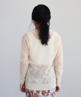 CRAFT STANDARD BOUTIQUE シアージョーゼットニットカーディガン Light Beige