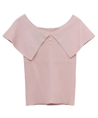 earth music&ecology ビッグカラーノースリニットトップス Pink