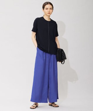 ICB 【洗える】VIS/NYハイゲージ 半袖プルオーバー ネイビー系