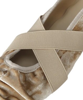 AMERICAN HOLIC ギャザークロスバレエシューズ Beige