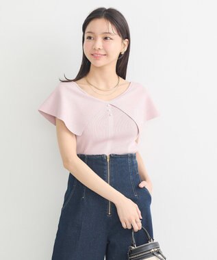 earth music&ecology ビッグカラーノースリニットトップス Pink