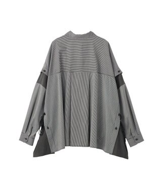 YECCA VECCA マルチwayオーバーシャツ Stripe