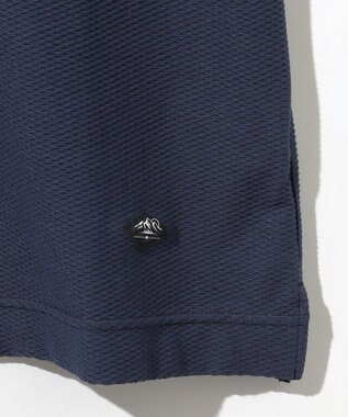 JOSEPH ABBOUD MOUNTAIN 【MADE IN JAPAN/吸水速乾】ダイヤモンドワッフル アウトドア ポロシャツ ネイビー系
