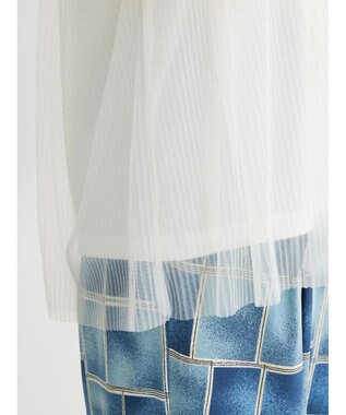 Green Parks プリーツチュールドッキングプルオーバー Off White