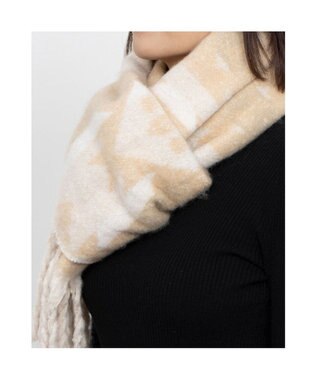 UNBILLION カシュネ cache nez / リサイクルポリオルテガ柄ジャカードストール ベージュ