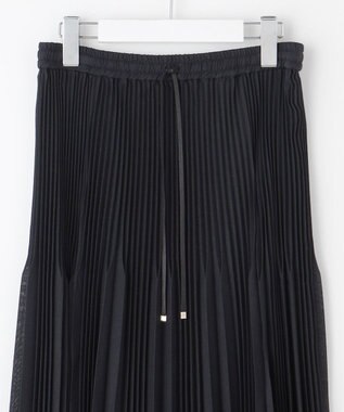 自由区 【カトリエムブーケ】Plis aleatoires シアープリーツスカート ネイビー