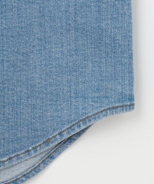 NAVE 【ReNAVE　洗える】ストレッチデニム シャツ アイスブルー系