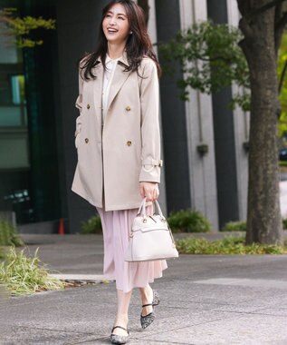 組曲 【ショルダーベルト付き】ボストンハンドバッグ ベージュ系