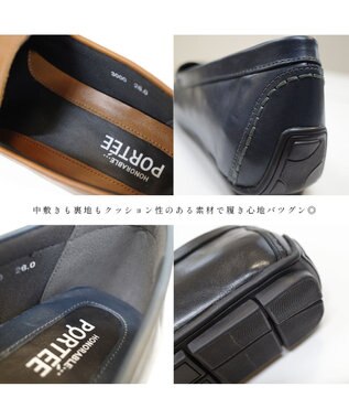Pointer 本革ドライビングシューズ メンズ ブラック