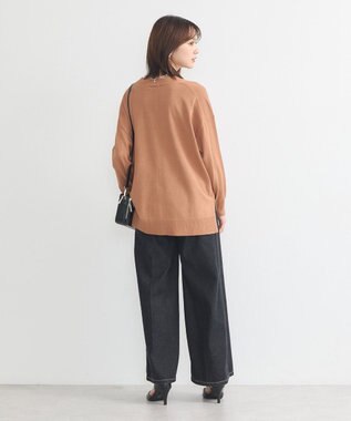 earth music&ecology レーヨンルーズＶネックカーディガン Camel