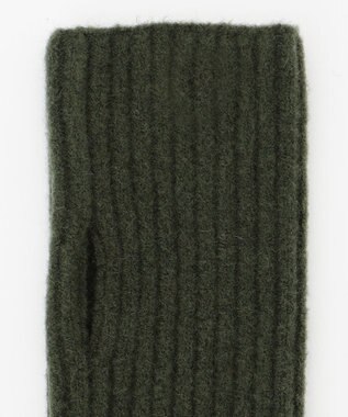 UNFILO ふわもちニット アームウォーマー カーキ