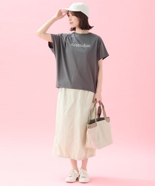 ANY L 【ウエストゴム】撥水ナイロンベイカースカート エクリュ