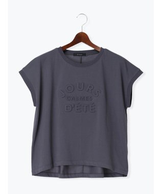 Te chichi 【接触冷感】エンボスロゴフレンチスリーブTシャツ チャコールグレー
