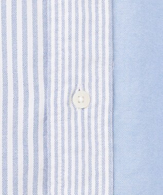 J.PRESS YORK STREET 【UNISEX】オックスフォード クレイジーパターン シャツ/バンドカラー ブルー系8