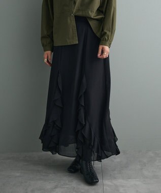 CRAFT STANDARD BOUTIQUE ラッフルロングスカート Black