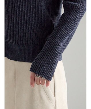 Te chichi モールリブカーディガン チャコールグレー