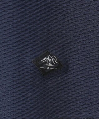 JOSEPH ABBOUD MOUNTAIN 【MADE IN JAPAN/吸水速乾】ダイヤモンドワッフル アウトドア ポロシャツ ネイビー系