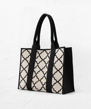 大人百花掲載】【A4サイズ対応】CHECKER CLOVER KNITBAG ニット