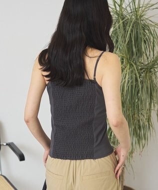 AMERICAN HOLIC 【2点セット】ナイロンAラインワンピース+キャミソール Charcoal Gray