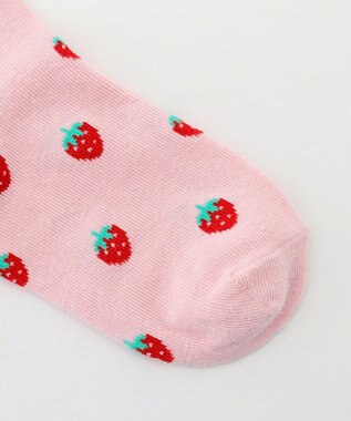 ANY KIDS いちご総柄ソックス ピンク
