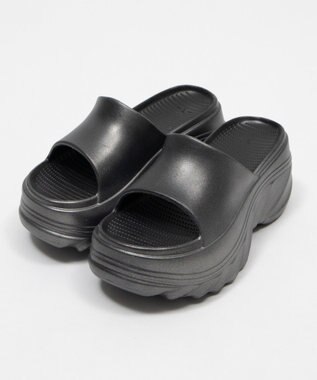 WEGO 厚底デザインラバーサンダル ブラックその他